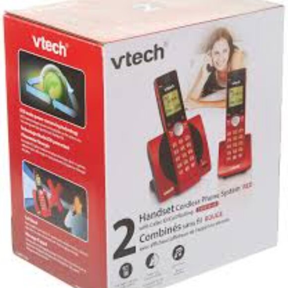 VTech CS6919-26 Dect 6.0 2 Handset Landline Telephone, Metallic Red - Picture 3 of 5